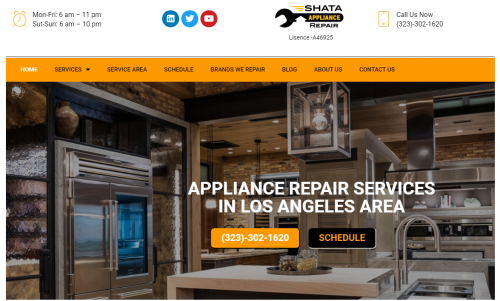 Shata Appliance is an Appliance Repair Company. Our Company provide premium repair services and to give the quickest response without compromising on the quality.

Professional refrigerator, oven, washer, dryer repair services for the past many years. We are a repeated family operated Appliance Repair Company for the past many years. We treat all our valuable customers as if they are our own family. Shanta Appliance Repair feels proud of itself because of top-tier workmanship and top-class appliance repair services. 

#shataappliance #refrigeratorrepair #refrigeratorrepairnearme #refrigeratorrepairservice #Kitchenaidrefrigeratorrepair #Subzerorefrigeratorrepair #dryerrepairnearme #dryerrepairservice #whirlpoolwasherrepair #stoverepairnearme

Web:- https://shataappliance.com/