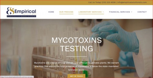 We developed Mycotoxins testing. It is a result of fungi and is very common in cannabis plants. Get more information about Call Us Today! (213) 222-6506. Email id  info@empiricalsolutionsllc.com. 

Empirical Solutions offers world-class solutions to meet the need of every cannabis laboratory. We bring professionalism to your fingertips by providing you with the latest and most groundbreaking methodologies the scientific industry has to offer within the realm of cannabis.

#Heavymetaltesting #Potencytesting #Residualsolvents #Mycotoxinstesting #Molecularspectroscopy #Liquidchromatographymassspectrometry #Pesticidestesting #homogeneitytest #terpeneextraction #residualsolventtesting #mycotoxinsmold

Web:- https://www.empiricalsolutionsllc.com/services/mycotoxins-testing/