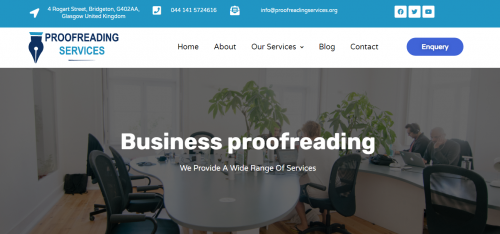 We offer best Business professional proofreading services in China and Personal Statement Proofreading Service. We assign each request to a specialist according to content and type.

This targeted expertise along with our commitment of a minimum of two revisions makes us a unique team that will support your journey to success. We also guarantee the turnaround of any project we take on board is amongst the quickest in the industry. Another example of how we can support you to achieve.We understand that your piece of work has a specific audience in mind and we will work with you to make sure that the work you produce engages with that audience not just professionally but also because your work is interesting, educational and inspiring.

#AcademicProofreadingServices #EnglishProofreadingByExperts #JournalProofreadingservicesUAE #ThesisProofreadinginGulf #ContentCreationservicesChina #CopywritingservicesinUAE #Businessproofreadingservices #EnglishproofreadingserviceChina #professionalproofreadingServices 

Read more:- https://proofreadingservices.org/business-proofreading/