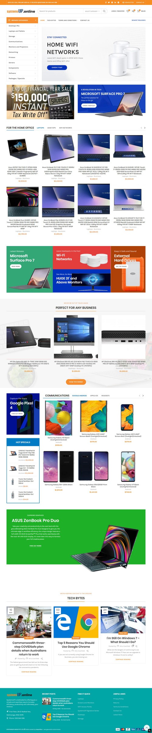 We are one of the best Computer store in Australia. We sell online computer parts, Laptop, Personal Computer and computer accessories in Australia. Call us 1300 844 098. 

SystemsUP is dedicated to offering you a simple and seamless way to increase efficiency, productivty and ultimately your revenue.

Web:- https://systemsup.online/