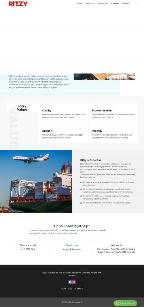 We based in Melbourne, Victoria (Australia), is a leading and reliable company focusing on software solutions in Logistics Freight Management Software. Logistics and Freight Forwarding Software Australia.

Ritzy Solutions Pty. Ltd. (ABN 78 146 172 705) is deeply ingrained in Melbourne, Victoria (Australia) and acknowledged for rendering tried-and-true solutions for logistics & freight forwarding system, inventory control & accounting, and real-estate management. We are supported by a team of proficient personnel, who are experienced in their respective domains. Thus, we make sure that the solutions we provide will always surpass the expectations of the clients we serve. Ritzy Shipping, Ritzy Comfort, and Ritzy Real-Estate are the domains we have excelled in, since our inception. Our aim is to meet the satisfaction level of the customers by providing them quality services at affordable charges.

#ritzy #LogisticsandFreightForwardingSoftware #Australia #SaudiArabia #Qatar #Oman #Kuwait #Dubai #UAE #Bahrain #India #ShippingSoftware #ShippingManagementSoftware #LogisticsFreightSoftware #FreightForwardingSoftwareIndia #ForwardingSoftwareIndia

Web:- https://ritzy.net/about-us/