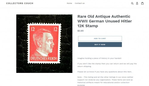 Imagine holding a piece of history in your hands!!! If you do not like the stamp then you can return and we will pay the return shipping.Please let us know if you have any questions about this item.Note - This listing and all the other listings in our store neither support nor endorse any organization

Read More:- https://www.collectorscouch.com/products/rare-old-antique-authentic-wwii-german-unused-stamp-12k?pr_prod_strat=collection_fallback&pr_rec_pid=4656936058973&pr_ref_pid=4656934912093&pr_seq=uniform

#ThirdReichCoins #NaziCoins #HitlerCoins #ThirdReichStamps #NaziStamps #HitlerStamps #ThirdReichBills #NaziBills #HitlerBills #ThirdReichPostcards #NaziPostcards #HitlerPostcards #WWIPostcards #WWIIPostcards #MilitaryCollectables #WorldPaperMoney #PMGCertifiedBills #CNGCertifiedCoins