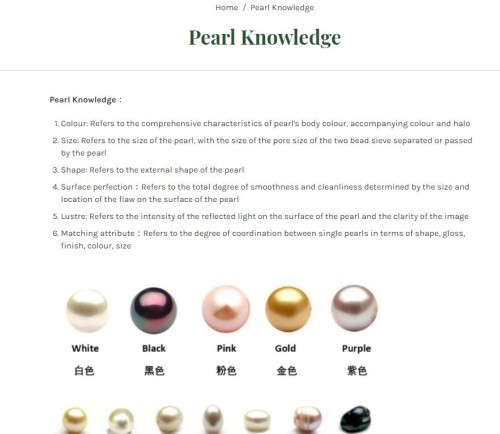 Pearl Knowledge：Colour: Refers to the comprehensive characteristics of pearl's body colour, accompanying colour and halo. Shop Pearl Jewelry Online, Pearl Collection in Singapore. https://pearlylustre.com/pages/pearl-knowledge

Pearly Lustre is a Singapore-based company specializing in Pearl. Our design center is located in Singapore, our specialists actively participate in fashion shows and exhibitions in Milan, Paris, Shanghai, Seoul, and New York , bringing most up to date global fashion designs to our customers. New Products are launched into market weekly, Our professional team provide full solution from design to launch within four weeks.Pearly Lustre retails different grades of pearls and provide personalize customization for all our customers.Through our online tutorial, our customers can also experience creation of your own unique piece of jewellery.

#Pearl #jewelry #pearly #pearlylustre #pearljewelry #bestpearljewelry #BestpearljewelrySingapore #realpearljewelry #fashionablepearljewelry #pearlspecialist #pearlycollection #LuxuryPearlJewelry #UniquePearlJewelry #ShopPearlJewelryOnline #PearlCollectioninSingapore