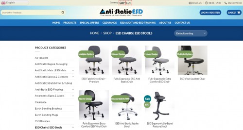 Our ESD Chairs are specifically designed for the electronics industry. We have a variety of options including Fabric or Vinyl ESD Chairs and Stools. https://www.antistaticesd.co.uk/product-category/esd-chairs-stools/

When it comes to finding top quality ESD products, look no further than our team at Anti-Static ESD. As purveyors of the finest quality ESD stock in Europe, we take our role as one of the leading suppliers of quality static control products incredibly seriously. It is this dedication and professionalism that makes us one of the best choices around for all of your anti static products needs.
 
#antistaticmat #esdmat #antistaticbag #ESDClothing #esdflooring #antistaticfloortiles #esdfloortiles #esdchair #esdworkbench #esdbench #staticshieldingbags