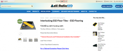 Our ESD Flooring is high quality, durable and configuarable. Purchase our Interlocking anti static floor tiles. Our Anti Static ESD Floor Tiles are in stock Esd flooring

When it comes to finding top quality ESD products, look no further than our team at Anti-Static ESD. As purveyors of the finest quality ESD stock in Europe, we take our role as one of the leading suppliers of quality static control products incredibly seriously. It is this dedication and professionalism that makes us one of the best choices around for all of your anti static products needs.

#antistaticmat #esdmat #antistaticbag #ESDClothing #esdflooring #antistaticfloortiles #esdfloortiles #esdchair #esdworkbench #esdbench #staticshieldingbags

Read more:- https://www.antistaticesd.co.uk/shop/esd-flooring-anti-static-flooring-tiles/heavy-duty-esd-7mm-interlocking-tiles/