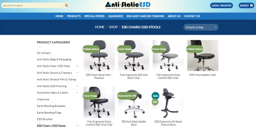 Our ESD Chairs are specifically designed for the electronics industry. We have a variety of options including Fabric or Vinyl ESD Chairs and Stools.

When it comes to finding top quality ESD products, look no further than our team at Anti-Static ESD. As purveyors of the finest quality ESD stock in Europe, we take our role as one of the leading suppliers of quality static control products incredibly seriously. It is this dedication and professionalism that makes us one of the best choices around for all of your anti static products needs.

#antistaticmat #esdmat #antistaticbag #ESDClothing #esdflooring #antistaticfloortiles #esdfloortiles #esdchair #esdworkbench #esdbench #staticshieldingbags

Read more:- https://www.antistaticesd.co.uk/product-category/esd-chairs-stools/