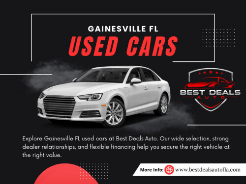 Inspections play a major role in how buyers evaluate Gainesville FL Used Cars today. Visual appeal alone is no longer enough. Savvy buyers check engine condition, tire wear, brakes, suspension, and interior functionality before making any commitment.

Address: 3432 N Main St, Gainesville, FL 32609, United States
Phone No: +13523167767