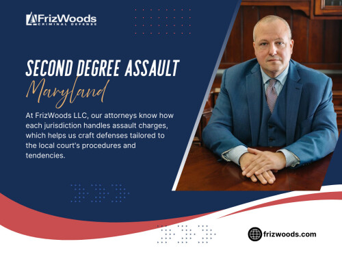 Every case depends on its specific facts, but several situations commonly fall under Second Degree Assault Maryland. A heated argument that results in pushing or grabbing is one example. A threat combined with a sudden movement that makes someone fear immediate harm can also qualify. Even unwanted touching in a tense situation may be enough for a charge, depending on the circumstances and the perception of those involved.

Click Here for More Information: https://frizwoods.com/assault-second-degree

Google Map: http://goo.gl/maps/PWdeowqfLwKPNNcJ8

FrizWoods LLC
Address: 14513 Main St B, Upper Marlboro, MD 20772, United States
Phone: +1 (301) 720-1917

Read Our Blogs:
https://frizwoods.blogspot.com
https://frizwoods.weebly.com
https://all4webs.com/frizwoodsllc

More Links:
https://www.allmyfaves.com/frizwoods
https://soundcloud.com/frizwoods
https://www.behance.net/frizwoods