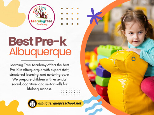When it comes to giving your child a head start in life, enrolling them in a quality Pre-K program is one of the best decisions you can make. Parents searching for Pre-K Albuquerque opportunities are realizing that timing plays a crucial role. With more families understanding the importance of early childhood education, spots in the best Pre-K Albuquerque programs are filling up quickly. If you’ve been considering early education for your little one, now is the ideal time to act.

Learning Tree Academy
Address: 3615 Candelaria Rd NE, Albuquerque, NM 87110, United States
Phone: +1-505-888-1668

Google Map: http://goo.gl/maps/sXHaNYEYyPwfkx4KA
