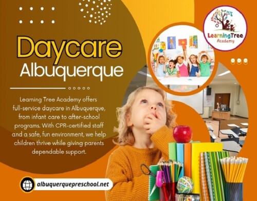 Daycare Albuquerque programs primarily cater to working parents who need reliable care throughout the day. These facilities usually accommodate a wide age range — from infants to pre-kindergarten children — and operate for extended hours. The focus is on providing a safe, caring environment where children can engage in play, basic learning activities, and social interaction while their parents are at work.

Learning Tree Academy
Address: 3615 Candelaria Rd NE, Albuquerque, NM 87110, United States
Phone: +1-505-888-1668
