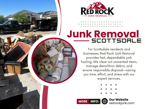 When the music stops and the lights go out, the last thing you want is to deal with overflowing trash bins and scattered debris. Junk Removal Scottsdale services make post-event cleanup effortless, so you can focus on what really matters — enjoying the memories you’ve just made. Whether it’s a glamorous Scottsdale wedding, a lively block party, or a high-stakes corporate gathering, partnering with a professional junk removal company ensures your space is spotless, on time, and ready for whatever comes next.

Red Rock Junk Removal
Address: 2847 E Morenci Rd, San Tan Valley, AZ 85143, United States
Phone: (480) 400-7763

Google Map: https://maps.app.goo.gl/ag7caRTam65DwqYy7

Read Our Blogs:
https://redrockjunk.wixsite.com/redrockjunk/
https://redrockjunkmesa.medium.com
https://redrockjunk.weebly.com

More Links:
https://beacons.ai/junkremovalmesa
https://www.ted.com/profiles/48981658
https://www.behance.net/redrockjunk