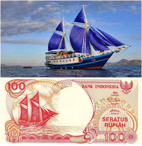 100 Rupiah Kertas Kapal Phinisi