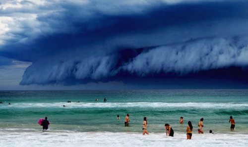 Sydney storm hail clouds