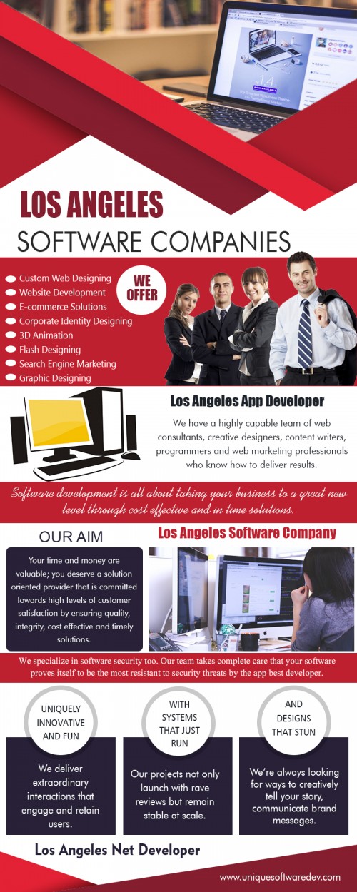 Our Site : http://www.uniquesoftwaredev.com/blog/los-angeles-net-developer/
You should choose Los Angeles net developer that provide the dedicated hiring service. On this platforms you have the freedom to hire net developers on full time, part time, or hourly basis. Also, the charges are one of the most affordable in the industry as you are not charged for the infrastructural expenses incurred by the company in bringing to you the services of some of the most professional net developers in the industry.
MY social : https://twitter.com/dallasmobileapp
More Links : http://dallassoftwarecompanies.page.tl/Los-Angeles-App-Developer.htm
http://losangelesappcompany.joomla.com/
http://losangelesappcompany.angelfire.com/