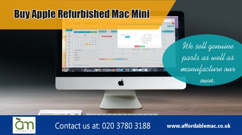 Get amazing offers and deals with Used Apple Refurb Laptops For Sale at https://www.affordablemac.co.uk/apple-desktops/

Find Us: https://goo.gl/maps/QnmZQLQaTiw

Deals in .....

Used Apple Refurb Desktops For Sale
Used Apple Refurb Laptops For Sale
Used Apple Macbook For Sale
Used refurbished mac  For Sale

Buy Apple Refurbished Macbook Air
Buy Apple Refurbished Macbook Pro

Buy Apple Refurbished iMac
Buy Apple Refurbished Mac Mini
Buy Apple Mac Pro

You can receive Used Apple Refurb Laptops For Sale with features you won't find on any other PC and you receive outstanding support with your purchase. You will discover all the exact same choices offered in refurbished models as possible with new ones, broad screen glistening screens, built in cameras and a good deal of excellent applications already that you use.

Refurbished Imac Computers
Add : Unit 5, 8 Walmgate Road
City : Perivale
State : Greenford
Zipcode : UB6 7LH
Country : United Kingdom
Email : info@affordablemac.co.uk
PH : 020 3780 3188
Opening Times

Mon 9am - 5pm
Tues 9am - 5pm
Wed 9am - 5pm
Thur 9am - 5pm
Fri 9am - 3pm
Sat & Sun - Closed

Social---

http://www.inoreader.com/bundle/0014cd63b6b6
https://www.woorank.com/en/www/affordablemac.co.uk/
https://www.yelloyello.com/places/affordable-mac
http://rivr.sulekha.com/refurbished-macs_33201010