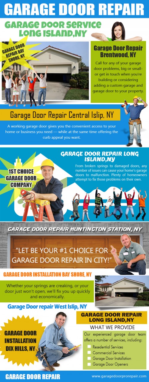 Our Website : https://garagedoorprorepair.com/our-services/
A specialist's services include a lengthy list of different tasks they can perform on your garage door to be sure that your personal problem can be targeted. Some of these services include the need of new screws in your system or new brackets. Each of these pieces are important to the functioning of your garage and if they have gone missing or loosened, you will find that your garage will malfunction. During Garage Door Service Long Island,NY, you might need to tighten the bolts and screws that fit the brackets with the walls.
My Profile : https://site.pictures/progaragedoor
More Links : https://site.pictures/image/dMern
https://site.pictures/image/dM67U
https://site.pictures/image/dMO4B