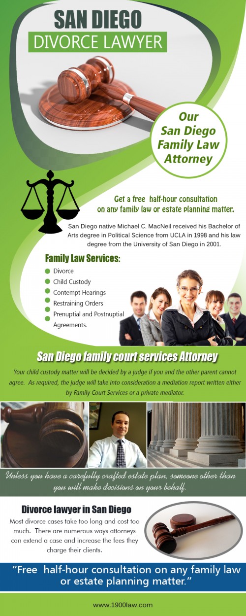 Our Site : http://www.1900law.com/
Divorce can sometimes be the best option for a bad marriage. However, getting a divorce is not an easy task. The procedure usually involves a lot of legal complexities relating to the custody of children, property, alimony, child support, and other such issues. Letting a San Diego divorce lawyer deal with all of the messy issues is often the best choice for either party.
My Social : https://twitter.com/bestlawyerCA
More Links : http://moovlink.com/?c=BFtRUFc6MjkxOGQwMWU
https://snapguide.com/san-diego-lawyer/
https://www.reddit.com/user/SanDiegoDivorce