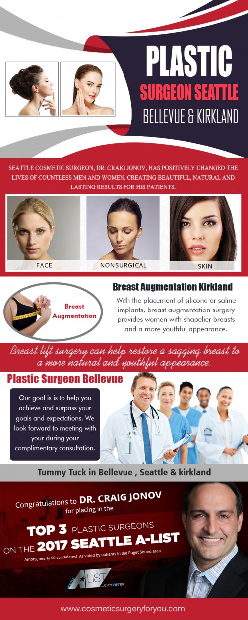 Our Site : http://www.cosmeticsurgeryforyou.com/plastic-surgery-price-list-seattle-wa/
A common misconception amongst patients considering cosmetic surgery of the abdominal area is that the choice exists to have either a Tummy Tuck In Seattle or liposuction and that either of these two procedures will produce similar results. In most cases, a patient is a far better candidate for either a tummy tuck or liposuction and the procedures are not interchangeable.
My Social : https://twitter.com/DrCraigJonov
More Links : https://padlet.com/breastaugmentation
http://www.interesante.com/botoxinseattle/
https://followus.com/botoxinseattle
