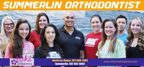Our Site : http://www.aloha-orthodontics.com
Summerlin Orthodontist are highly specialized dentists. Their main focus is on the prevention and treatment of "improper bites". This is an important dental issue, as improper bites can lead to a variety of problems such as tooth irregularities, lop-sided jaws and crooked teeth. Orthodontics was actually the first sub class of dentistry to be recognized as its own specialty field. Generally speaking, it takes two to three years of extra schooling after graduating as a dentist to earn the qualifications to become an orthodontist.
My Social : https://twitter.com/Invisalignz
More Links : https://www.producthunt.com/@orthodontistlasvegas
http://in.viadeo.com/en/profile/braces.braces.las.vegas
http://articlestwo.appspot.com/article/north-las-vegas-orthodontist