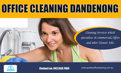 Our website : http://www.sparkleofficecleaning.com.au/office-cleaning-dandenong/  
The overall condition of your office is important for making a positive first impression for clients and staff members alike. Moreover, a clean and well-organized office is much more conducive to productivity as employees can focus on the important tasks at hand rather than maintaining the cleanliness of their workspaces. A Professional Cleaning Services northern suburbs Melbourne provide customized cleaning services so that your offices are always clean, comfortable, and presentable.
More Links : https://vimeo.com/housecleaningmelbourne   
http://www.dailymotion.com/VacateCleaningMelbourne   
https://plus.google.com/u/0/communities/104312099880084097323  
sparkleofficecleaning.com.au