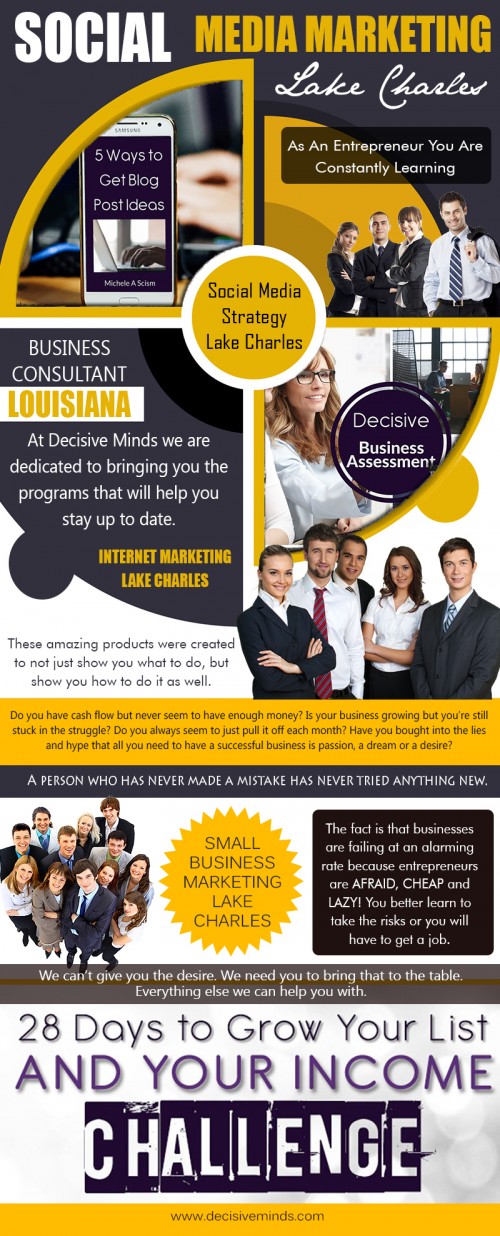 Our Website : http://decisiveminds.com/
Small business consultant lake charles is very popular these days. From swifting communication to business promotion, business consultant is now being hired by the small businesses to promote their brands, services and products in the most effective manner. By following a strategic approach, these businesses can reach out to the targeted customer base and enhance their brand visibility in the online periphery.
More Links :
https://padlet.com/BlogmarketingLakeCharles/jw7eu7f4gs2b
https://followus.com/socialmediastrategyLakeCharles
https://sites.google.com/view/socialmediastrategylakecharles/
https://www.behance.net/LakeCharles