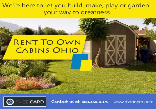 Our Website: https://www.shedcard.com
Builder offers a wide range of portable log cabins rent to own available. Whether you're searching for a carport, steel utility construction, display room or much more, they provide portable log cabins to fulfill your requirements. Get the portable log cabins; you want now at a price you are able to afford in the long run. Portable log cabins rent to own are easy to maintain.
More Links: 
https://www.youtube.com/channel/UC88n9X2OkUWY7clkPbIgQBw
http://followus.com/RenttoOwnBarns
https://www.scoop.it/u/rent-to-own-carports-near-me
http://ow.ly/2Zst30k1BoP
