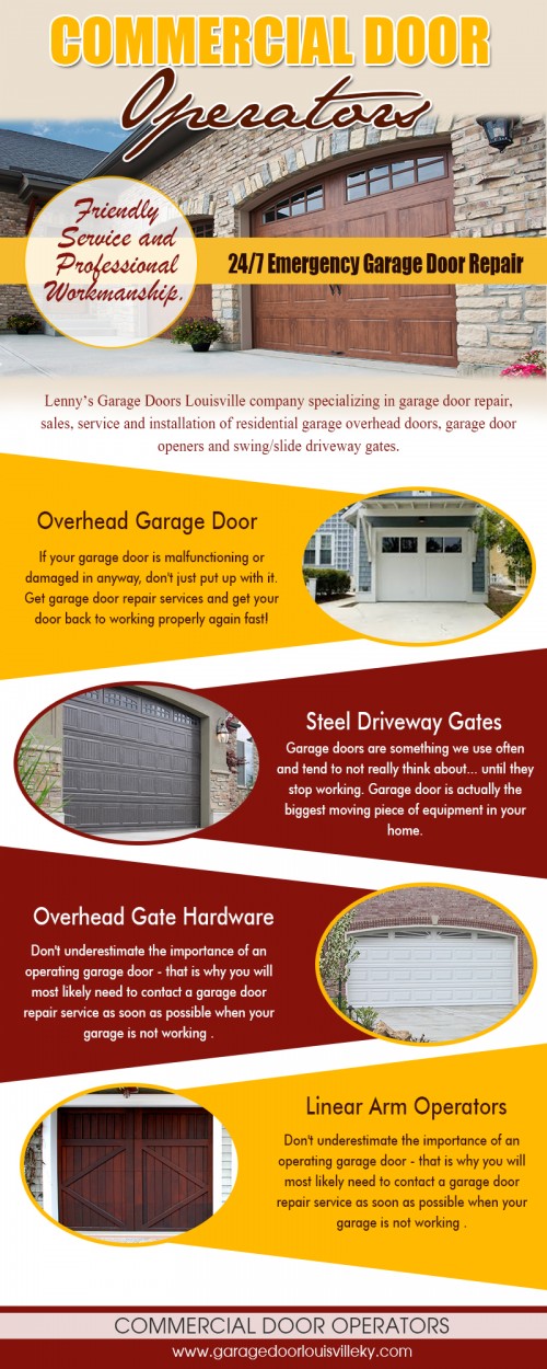 Our Website : https://garagedoorlouisvilleky.com/
The garage is one place that most people will take for granted. However, it also needs to be taken good care of. Stylish garage doors can add great value to a home and also make life easier. This is considering that you have the freedom to choose among the huge variety of door openers. With some of the openers in place, you won't have to get out of your car to manually open the door. They offer loads of convenience, making life easier for many. If you have a great garage door in place, you might need garage door repair to keep it in top shape.
My Profile : https://site.pictures/lennysgdky
More Links : https://site.pictures/image/dmVXP
https://site.pictures/image/dmWcq
https://site.pictures/image/dmyDC