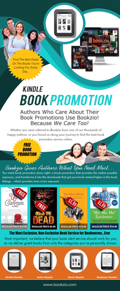 Our Website : http://www.bookzio.com/promote-your-book/
E-books are universal, cover a wide variety of topics allowing each reader to explore a very broad spectrum. E-books productions are eco-friendly, no trees are cut down or associated costs and time spent. They can be accessed in a fraction of a second at home, in your office, on vacation twenty-four seven. All you need is connection to the internet for promote your book.
My Profile : https://site.pictures/kindlenovels
More Links :
https://site.pictures/image/dtcyl
https://site.pictures/image/dtTp5
https://site.pictures/image/dtuzd