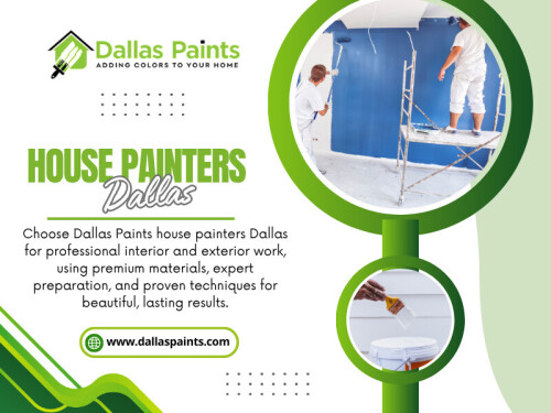 Experienced house painters Dallas homeowners trust understand the importance of using durable, weather-resistant paints. In a city like Dallas, where homes are exposed to heat, humidity, and occasional storms, exterior paint acts as a protective barrier that prevents damage and extends the life of your property.

Dallas Paints
Address: 2427 Allen St, Dallas, TX 75204, United States
Phone: +12149784400