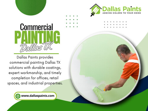 When it comes to maintaining a professional and appealing business environment, choosing the right painting service is essential. While there are many options available, hiring local experts for Commercial Painting Dallas TX projects offers unique advantages that can significantly impact your business. From better communication to faster service, local professionals bring value that goes beyond just a fresh coat of paint.

For more Information: https://www.dallaspaints.com/commercial-painting-service-dallas

Dallas Paints
Address: 2427 Allen St, Dallas, TX 75204, United States	
Phone: +12149784400