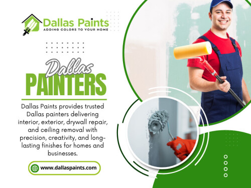 Selecting the perfect color palette for your home is more than just a design decision—it’s a way to express your personality and enhance your living environment. With guidance from experienced painters Dallas homeowners trust, choosing the right colors can become a smooth and enjoyable process rather than an overwhelming task.

Dallas Paints
Address: 2427 Allen St, Dallas, TX 75204, United States
Phone: +12149784400
