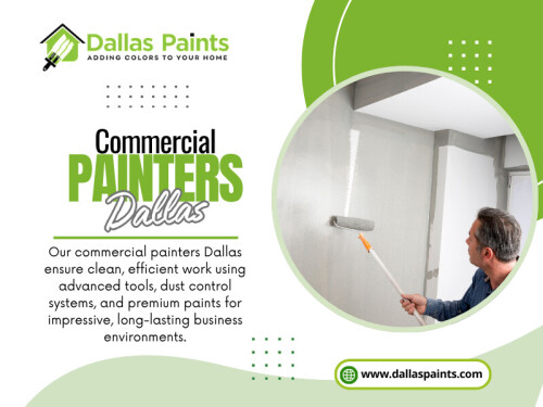 One of the biggest benefits of hiring expert Commercial Painters Dallas is their level of experience and technical knowledge. Commercial projects often require specialized techniques, proper surface preparation, and the use of high-quality materials. Professionals understand how to handle different surfaces, from drywall to concrete, ensuring a flawless finish every time.

For more Information: https://www.dallaspaints.com/commercial-painting-service-dallas

Dallas Paints
Address: 2427 Allen St, Dallas, TX 75204, United States	
Phone: +12149784400