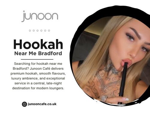 Junoon Café has been a master at this mix, providing a sophisticated and engaging lounge. Whether it is a “hookah near me Bradford,” a night out at a late night café Bradford, or dessert at a dessert café Bradford, Junoon Café elevates a typical night out into a night that is anything but.

Official Website: https://junooncafe.co.uk/about-us

Contact: Junoon Cafe
Address: 1st Floor, 156 Grattan Rd, Bradford BD1 2JL, United Kingdom
Phone Number: +441274449066

Find us on Google Map: https://maps.app.goo.gl/cK2pitRABFE9HWqS9