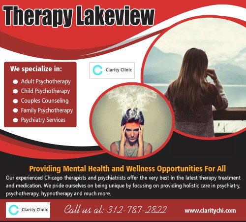 Therapy Lakeview with scheduled telepsychiatry at https://claritychi.com/adult-therapy/

Deals In : 

Therapy
Therapy lakeview
lakeview Therapy

Therapy Lakeview can change the roots of your thought process by helping you gain your controls of life back in your hand. They can teach you to make your own choices and develop a greater understanding which can strengthen you to cope with the losses and overcome the traumatic experiences. 

Social Links : 

https://twitter.com/ArlingtonHeigh4
https://www.instagram.com/arlingtonheight/
https://www.pinterest.com/ClarityClinic/
https://www.flickr.com/photos/couplescounseling/
https://plus.google.com/u/0/103690746029947976563