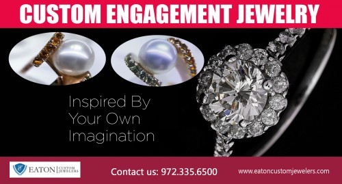 Custom jewelry Dallas With The Best Custom Jewelry Collections at https://www.eatoncustomjewelers.com/ 

Also Visit : 

https://www.eatoncustomjewelers.com/services/ 
https://www.eatoncustomjewelers.com/blog/ 

Find Us : https://goo.gl/maps/LLbcCkyKcZo 

Learn about the type of jewelry that your significant other likes and what you see with their personality. Decide if you want your custom jewelry to incorporate a level of cultural or family value to it. Also, take note of what is popular and trending today. It can help you decide features you like and don’t like to incorporate with your custom ring. Custom jewelry Dallas not only adds uniqueness but it is also loaded with your sentiments and emotions.

Deals In : 

Custom Engagement Rings 
Custom Wedding Rings 
Diamond Engagement Rings 
Bridal Jewelry Sets 
Custom Engagement Jewelry 

Phone: 972.335.6500 
Email: contact@eatoncustomjewelers.com 

Social Links : 

https://twitter.com/jewelersCustom 
https://in.pinterest.com/jewelerCustom/ 
https://www.instagram.com/dallasjeweler/ 
https://www.facebook.com/EatonCustomJewelers 
https://plus.google.com/110120181679064258822 
https://www.youtube.com/channel/UC3WSPnmsBe9gKEbqRBHn9lA