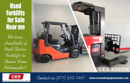 Used forklifts for sale near me with wide collection of machinery at https://coronadoequipmentsales.com/electric-forklifts/

Find Us: https://goo.gl/maps/E72ETKus2mS2

Forklift Exchanges offers a vast inventory of Used forklifts for sale near me. With massive used forklift inventory it's easy to choose your next used propane forklift and small truck like machinery. You can get all construction related machinery like used Forklifts, electric forklifts, propane forklifts, diesel forklifts, order-pickers, electric pallet jacks at the same place. 


Deals In...

Electric Forklift
Electric Forklift For Sale
Used Electric Forklift
Used Electric Forklifts For Sale

Street Address: 2275 S La Crosse Ave #210, 
City: Colton, 
State: California
Country: USA
Postal Code: 92324

Tel: +1 877-830-7447

Social:

https://twitter.com/CoronadoSales
https://plus.google.com/111236995838481861046
https://www.youtube.com/channel/UC0nEpnQCeaqrf1fhoGx5Rnw
https://www.instagram.com/coronadoforklifts/
https://www.pinterest.com/CoronadoForklifts/