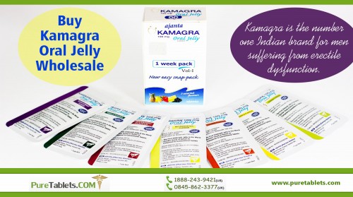 Buy Kamagra Oral Jelly Wholesale with unique features & new flavors at https://www.puretablets.com/kamagra-oral-jelly

Make use of one sachet of Kamagra Oral jelly as when required, roughly half an hour to one hour prior to sex. The optimum suggested application frequency is one sachet of Kamagra Oral Jelly (Kamagra gel) daily. Simply puts, you can take another dose only if 24 hours have actually passed since your last dose. Buy Kamagra Oral Jelly Wholesale has sildenafil 100mg, a phosphodiesterase kind 5 inhibitor, utilized to treat impotence by aiding men to accomplish and also maintain an erection, when sexually excited.

Our Products:

Buy Kamagra Oral Jelly Wholesale
Kamagra Oral Jelly For Sale
Where To Buy Kamagra Oral Jelly In Usa
Kamagra Oral Jelly Usa

More Links: 

https://buysuperpforcetablets.page4.me/how_to_buy_fildena_100_online.html
http://www.superpforcesideeffects.websiteworks.com
http://all4webs.com/superpforcepill
http://superpforcereviews.tripod.com/

Follows on Our Social:

https://pinterest.com/SuperPForcepill/kamagra-jelly/
https://www.instagram.com/superpforcepill/ 
https://www.twiter.com
https://jellykamagra.blogspot.com/
https://twitter.com/BuySuperPForce
https://plus.google.com/u/0/105113957304564965598