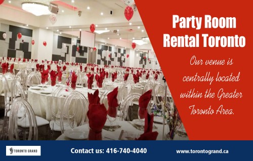 One of the most spacious Party Room Rental Toronto At https://www.torontogrand.ca/party-room-toronto-party-hall-rental/

Find US: https://goo.gl/maps/mFhNVZKV8i82

Deals in .....

Banquet Halls In Toronto
Corporate Events In Toronto
Party Room In Toronto
Wedding Halls In Toronto

Our Party Room Rental Toronto range from smaller private party rooms to large reception halls. The variety includes party halls for rent that are perfect for small groups, large groups and everything in between. Make your party one-of-a-kind by finding the perfect party venue for rent. Decorations can alter the atmosphere of the banquet room and at the same time increase your costs.

Add: 30 Baywood Rd, Etobicoke, ON M9V 3Y8, Canada
Phone: +1 416-740-4040
Contact Mail: info@torontograndme.ca

Social---

https://banquethalls.netboard.me/
https://followus.com/banquethalls
https://www.instagram.com/torontogrand/
https://kinja.com/banquethallstoronto