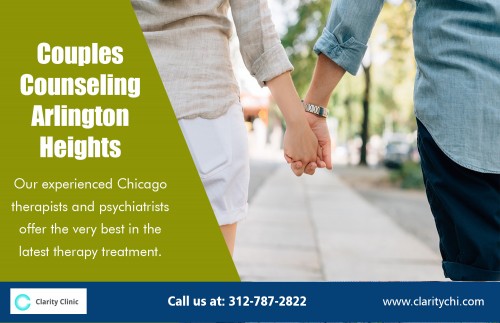 Therapy arlington heights for behavioral health and psychological counseling at https://claritychi.com/

Our Services :

Couples Counseling arlington heights
Therapy
Therapy arlington heights
arlington heights Therapy
Couples Counseling arlington heights
marriage counseling

Life is full of challenges. The challenges can be social, emotional, physical and external factors originating from the society. Most of us are able to cope with our problems and often overcome pain and grief caused by these internal or external factors. Those who are unable to cope with problems of life due to various reasons need Therapy arlington heights to heal and move in life.

Clarity Clinic Arlington Heights
2101 S Arlington Heights Rd suite 116, Arlington Heights, IL 60005
(847) 666-5339

Social- 

https://twitter.com/ClarityClinic_
https://www.instagram.com/arlingtonheight/
https://www.youtube.com/channel/UCchx39bNiQiT4mpYQiQXuEA
https://plus.google.com/u/0/communities/110827568760349945520
https://www.facebook.com/claritychi/
https://plus.google.com/u/0/103690746029947976563
https://www.reddit.com/user/ClarityClinic