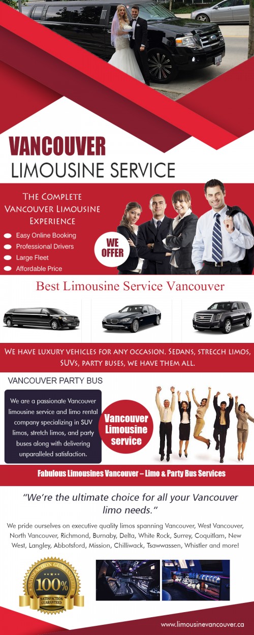 Choose Vancouver limousine service that can help you to get there in style at https://www.limousinevancouver.ca/vancouver-limousine-service/

Company Owner/Contact Person: Vick Raj
Business Name: Fabulous Limousines Vancouver
ADDRESS- 741 W. 57th Ave #7 Vancouver BC V6P 1S2 Canada
Street Address: 741 W. 57th Ave
Suite/Office (if any): 7
City: Vancouver, State: BC, Zip/Postal Code: V6P 1S2
Business Primary Phone Number: (778) 288-5466
Business Category: Limousine Service, Airport Shuttle Service
Primary Email Address : info@fabulouslimousines.ca
Products/Services – limousine service, party bus service, sedan service, airport transportation, whistler transportation
Year Established: 2011
Hours of Operation: 24 hours a day / 7 days a week / 365 days a year
Languages Spoken: English
Payment Methods Accepted: cash, debit, credit
Service Areas: within 100 km of my address

Our Service:

Vancouver limo
limo Vancouver
limousine Vancouver
Vancouver party bus
limo service Vancouver
Vancouver limousine service
affordable limousine service
best limousine service Vancouver

You can enjoy riding like a star or royalty all without paying the high price you'd expect. That means you can pocket more of your money to spend while visiting and being driven around avoiding the loads of cars. You'll be able to enjoy the many festivals or other activities that might be going on depending on the time of year it is and all based on where you are visiting. Hire Vancouver limousine service for your next travel. 

Social:
https://plus.google.com/communities/117255726320566642574
https://plus.google.com/communities/106237222750464658265
https://plus.google.com/communities/112956259367699902604
https://plus.google.com/communities/102057024652852126333