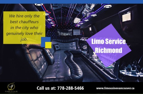 Hire limo Vancouver and make your travel more memorable at https://www.limousinevancouver.ca/richmond-limousine-service/

Company Owner/Contact Person: Vick Raj
Business Name: Fabulous Limousines Vancouver
ADDRESS- 741 W. 57th Ave #7 Vancouver BC V6P 1S2 Canada
Street Address: 741 W. 57th Ave
Suite/Office (if any): 7
City: Vancouver, State: BC, Zip/Postal Code: V6P 1S2
Business Primary Phone Number: (778) 288-5466
Business Category: Limousine Service, Airport Shuttle Service
Primary Email Address : info@fabulouslimousines.ca
Products/Services – limousine service, party bus service, sedan service, airport transportation, whistler transportation
Year Established: 2011
Hours of Operation: 24 hours a day / 7 days a week / 365 days a year
Languages Spoken: English
Payment Methods Accepted: cash, debit, credit
Service Areas: within 100 km of my address

Our Service:

limo service Richmond

There are a number of reasons why someone would hire limo Vancouver, and while you are probably thinking you can't afford it, chances are you can! Nowadays, limo companies are offering competitive rates and this allows you to ride like a star even if you do have a strict budget!

Social: 
https://www.pinterest.ca/fabulouslimo/fabulous-limousines/
https://www.yelp.ca/biz/fabulous-limousines-burnaby
https://www.youtube.com/channel/UCXZw2I59FS55cTQatc2StHg
https://plus.google.com/u/0/107923817683353816091