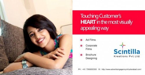 Scintilla Kreations is the best Advertising Agency in Hyderabad – Experts in Branding & Advertising Services- Creative Ad Film, Corporate Film Makers, corporate presentation video makers, documentary videos, branding solutions & Graphic Walkthrough Video makers in Hyderabad.
• Visit our website: http://www.advertisingagencyinhyderabad.com/
• For more details call us: 9030006330 // reach us: #8-3-993, Plot No.7, Doyen Galaxy, 2nd Floor, Srinagar Colony, Hyderabad, Telangana 500073