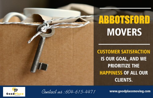 Professional movers in Abbotsford services when you need professionals at https://goodplacemoving.com/


Deals In : 

movers in Abbotsford
abbotsford moving companies
moving companies in Abbotsford
abbotsford moving company
Abbotsford movers


Highly professional and individually tailored movers in Abbotsford services are the best way to help lighten even the most massive load that needs to be moved from one location to another. Services of this kind are designed to fit the requirements of those who are in search of the most efficient and reliable transportation service available for all types of goods. 

Address : 32508 Tulip Cr. Abbotsford, BC V2T 1R8
 
E Mail : support@goodplacemoving.com

Call US : 604-615-4471

Social Links : 

https://www.instagram.com/abbotsfordmovers/
https://www.reddit.com/user/abbotsfordmovers
http://www.alternion.com/users/abbotsfordmovers/
https://abbotsfordmovers.netboard.me/