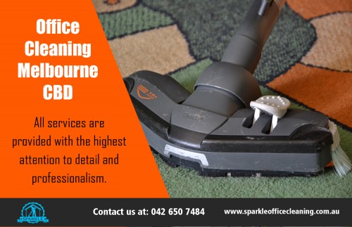 Complete and Cost-Effective Office Cleaning Companies Melbourne at http://www.sparkleofficecleaning.com.au/office-cleaning-melbourne-cbd/

Find Us here ...
https://goo.gl/maps/skwUBJPKpAU2

Our Service:
office cleaners melbourne 
office cleaning melbourne 
commercial cleaning melbourne 
commercial cleaners melbourne
commercial office cleaning melbourne
commercial cleaning services melbourne 
office cleaning companies melbourne
office cleaning services melbourne
commercial cleaning
office cleaning 
office cleaning melbourne cbd
office cleaning dandenong

Maintaining your office place away from dirt and making it much more relaxing and comfortable workplace to be is the main concern of a Office Cleaning Companies Melbourne. In order to do the cleaning job perfectly the office cleaning service must have an access to state of the art equipment and utilizes a fool-proof cleaning system with methods and techniques that are simply incomparable to what non-professional cleaners. Hiring office cleaning duties results in a much cleaner office than what you would be able to maintain on your own. This cleanliness makes you and your employees happier.

Contact Us: 
French St, Victoria, Australia Victoria 3074
Phone: 042.650.7484
Email: melbournesparkle@gmail.com

Hours: 

Sunday
Closed

Monday, Wednesday, Saturday
8AM–6PM

Tuesday, Thursday, Friday
8AM–5PM

Social: 
https://twitter.com/Vacate_Cleaning
https://www.facebook.com/Sparkle-Cleaning-Services-Melbourne-1527963877420356/
https://plus.google.com/+SparkleofficeAu
https://www.youtube.com/channel/UCD2MW6Bx1FeGvy7GX9U8BkQ