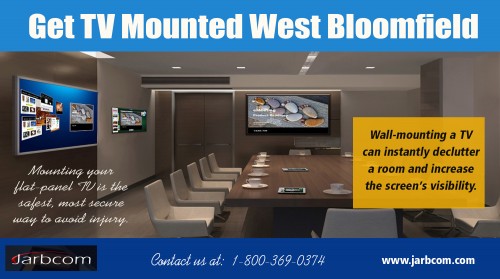 Get TV Mounted West Bloomfield with standard TV Mounting to complete Home Theater Setup AT http://jarbcom.com/get-tv-mounted-west-bloomfield.html
Find us on Google Map : https://goo.gl/maps/j2q5GsdTbio
Deals in : 
TV Mounting Near Me
Get TV Mounted West Bloomfield
Mount my TV Bloomfield Hills
TV Mounting Novi
Reactive lighting near me

If you have made up your mind to invest in a TV mount, there are a few things that you must consider before making the final decision. A wall mount is the designed to give your home theater a professional look. Get TV Mounted West Bloomfield that can also enhance the look of your room when used for flat screen or plasma TV sets. You can use the valuable floor space, freed as a consequence for other purposes.
Contact : Jarbcom
Address : 6319 Haggerty Rd, West Bloomfield Township, MI 48322, USA
Mail : contact@jarbcom.com
Contact No . : 1-800-369-0374 Ext. 108 
Social : 
https://homeautomationtroy.contently.com/
https://followus.com/HomeAutomationTroy
https://kinja.com/homeautomationbloomfield
https://padlet.com/HomeAutomationTroy