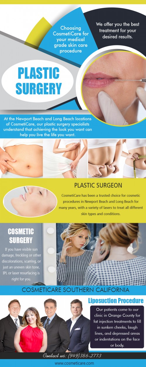 Breast augmentation to rejuvenate the body after pregnancy at https://www.cosmeticare.com/s/liposuction

services :
CosmetiCare
CosmetiCare Orange County
CosmetiCare Newport Beach
CosmetiCare Corona Del Mar, CA
CosmetiCare Southern California
cosmetic surgery

Sometimes, the frazzle of day to day life can wear on a person. When that person is a mom, the wear can do double-duty between the house, kids, and sometimes work. 

When a woman is taking care of everybody else, it becomes very easy for her to forget, or "not find time", for herself. It's not only important for her to be healthy 

and happy for herself but for her kids and family as well. Although few things certain in life, scheduling breast surgery is an item that should be put on the calendar 

in ink.

Contact us: 949-386-2773

Social:

https://www.facebook.com/cosmeticare
https://twitter.com/cosmeticare
https://www.instagram.com/cosmeticare_/
https://www.youtube.com/user/CosmetiCare
https://www.pinterest.ca/cosmeticareOC/