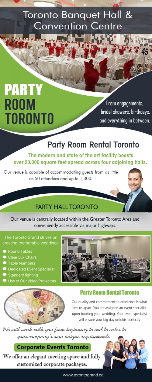 Banquet hall where the space adjusts to the design of your event AT https://www.torontogrand.ca
Find us on Map : https://www.yelp.ca/biz/toronto-grand-banquet-and-convention-centre-toronto-4
Deals in .....
banquet halls in toronto
banquet halls
banquet hall
wedding halls toronto
wedding banquet halls
corporate events toronto
banquet centre

If you are planning to host an event for the first time, then, in all probability, you will have no clue about where to begin with everything. But don't worry; all you need is a little piece of advice. With proper planning and research, anybody can host a memorable and fabulous event. We have listed some ideas that should help you with everything regarding banquet hall.
Street Address: 30 Baywood Rd
City: Etobicoke
State: Ontario
Zip/Postal Code: M9V 3Y8
Business Primary Phone Number: 416-740-4040
Primary Email Address : info@torontogrand.ca
Hours of Operation: 11am - 9pm

Social : 
https://snapguide.com/banquet-halls-toronto/
https://onmogul.com/banquethalls
https://banquethalls.netboard.me/