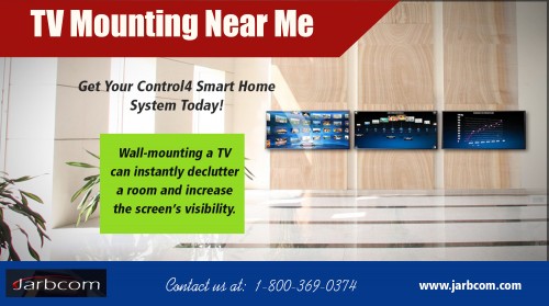 TV Mounting Near Me is the best option when installing LED TV AT http://jarbcom.com/tv-mounting-near-me.html
Find us on Google Map : https://goo.gl/maps/j2q5GsdTbio
Deals in : 
TV Mounting Near Me
Get TV Mounted West Bloomfield
Mount my TV Bloomfield Hills
TV Mounting Novi
Reactive lighting near me

The TV Mounting Near Me is very basic and their major advantage is that the television is very close to the wall maybe up to 2" max. They do not tilt up and down, the Television is parallel to the wall at all times. Their major disadvantage is that once the TV is up on the wall it is very difficult to plug any new cables to the back of the TV, because the TV is too close to the wall. In such a case you have to dismount the TV, plug in the new cables and then mount the TV again. 
Contact : Jarbcom
Address : 6319 Haggerty Rd, West Bloomfield Township, MI 48322, USA
Mail : contact@jarbcom.com
Contact No . : 1-800-369-0374 Ext. 108 
Social : 
http://www.alternion.com/users/HomeAutomationTroy
https://papaly.com/homeautomation
https://homeautomationtroy.netboard.me/
https://en.gravatar.com/homeautomationtroy