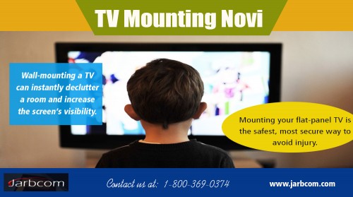 TV Mounting Novi with home theater installation services AT http://jarbcom.com/tv-mounting-novi.html
Find us on Google Map : https://goo.gl/maps/j2q5GsdTbio
Deals in : 
TV Mounting Near Me
Get TV Mounted West Bloomfield
Mount my TV Bloomfield Hills
TV Mounting Novi
Reactive lighting near me

The device that holds flat screen televisions in a stable or fixed position are known as a TV mounts. TV Mounting Novi that can be used to hang the new types of televisions on the wall there are also mounts that can stand on a desk or on the floor depending on the size of the television.
Contact : Jarbcom
Address : 6319 Haggerty Rd, West Bloomfield Township, MI 48322, USA
Mail : contact@jarbcom.com
Contact No . : 1-800-369-0374 Ext. 108 
Social : 
https://www.unitymix.com/homeautomation
https://www.trepup.com/jarbcomhomeautomationbloomfieldmi
https://www.younow.com/Home_Michigan
http://identyme.com/homeautomation