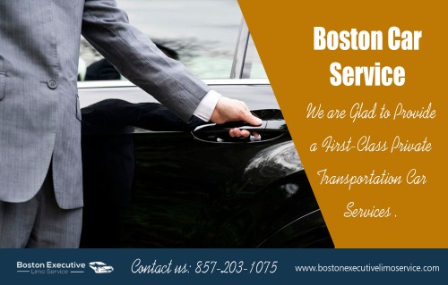 Various Advantages Of Hiring Reputed Boston Car Service Logan at https://www.bostonexecutivelimoservice.com 

Visit Here : 

https://www.bostonexecutivelimoservice.com/our-services/ 
https://www.bostonexecutivelimoservice.com/our-fleet/ 

Find Us : https://goo.gl/maps/jhLYPkLqim22 

Many limo rental companies can be spotted in and around your area. Not all of them are good; so choosing the right limo service is essential to make your travel stress free and memorable. However, if you select Boston Car Service Logan that provides substandard services, then you will not only lose a significant amount of money but will also lose your peace of mind on the most important day of your life.

Our Services : 

Boston Car Service 
Boston Limo Service 
Boston airport limo service 
Boston car service Logan 
Limo Service To Logan Airport 

Call Us : 857-203-1075 
Email : info@bostonexecutivelimoservice.com 

Social Links : 

https://twitter.com/TownCarBoston 
https://www.instagram.com/towncarboston/ 
https://in.pinterest.com/airportlimoboston/ 
https://www.facebook.com/BostonExecutiveLimo/ 
https://plus.google.com/103633211826108850232 
https://www.youtube.com/channel/UCjMPYp--iNry5O3I-niJXpQ